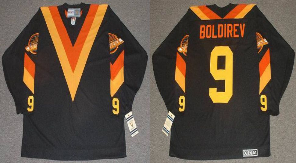 2019 Men Vancouver Canucks #9 Boldirev Black CCM NHL jerseys